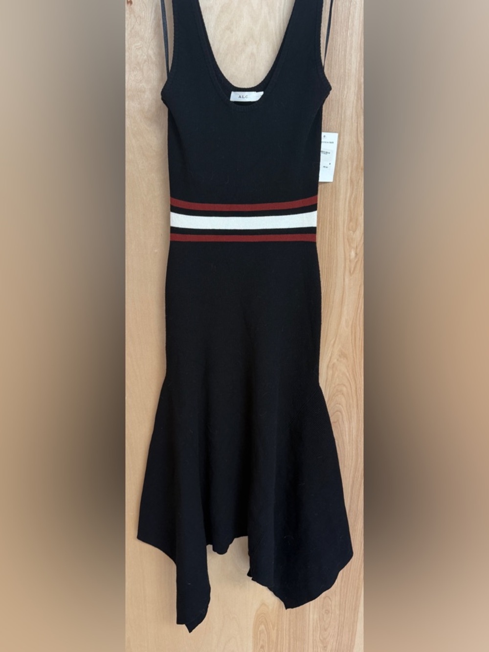 A.L.C. Anders Handkerchief Hem Knit Midi Dress - Picture 6 of 16